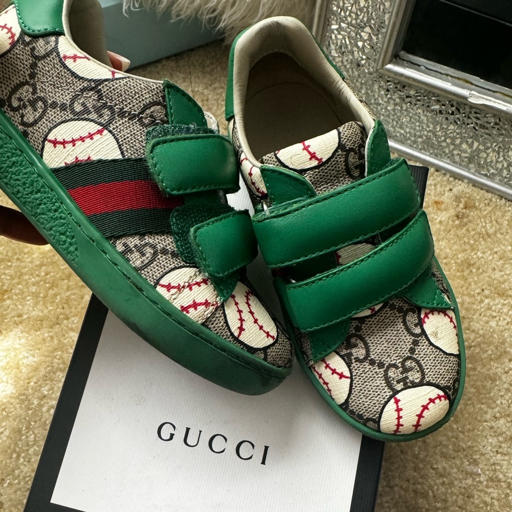 Gucci Kids Green Sneakers
